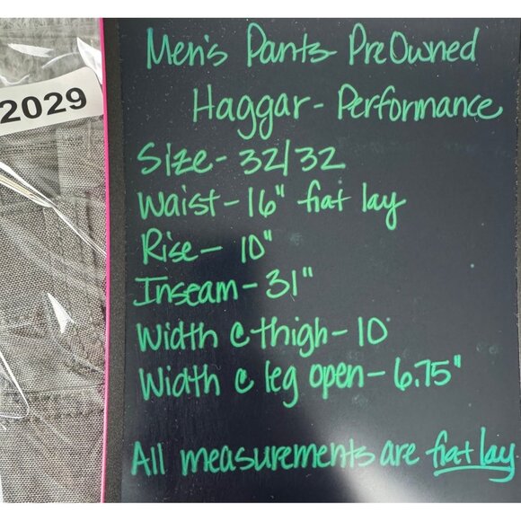 Haggar Mens Slim-Straight City Flex Pants Gray 32x32 Dinner Casual Cocktails - Picture 11 of 12